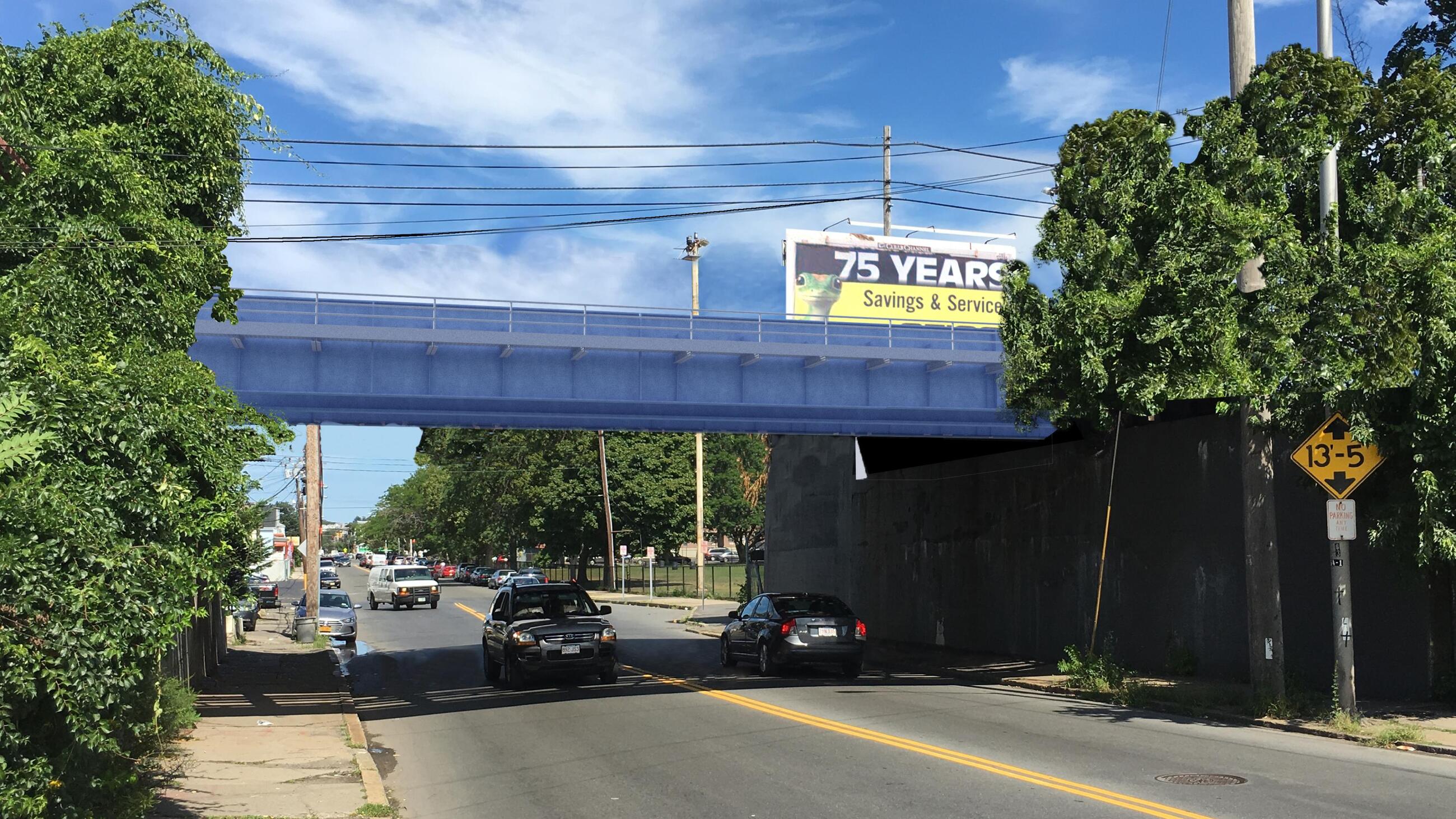 A rendering of the proposed changes to the Commercial Street bridge